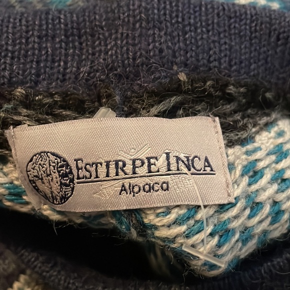 NWOT Estirpe Inca Alpaca knit diagonal print A line skirt - Picture 5 of 6